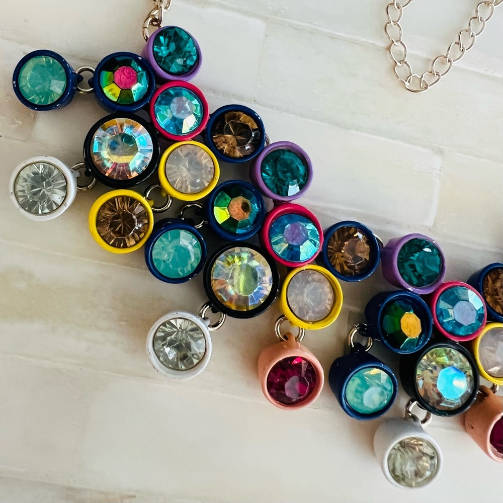 Multicolor Iridescent Brulee Necklace - Picture 3 of 5